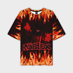 Футболка оверсайз мужская Fire Roblox, цвет: 3D-принт