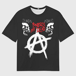 Мужская футболка оверсайз Punks not dead - анархия