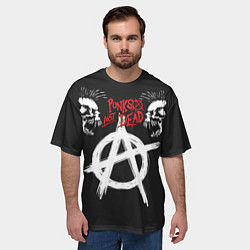 Футболка оверсайз мужская Punks not dead - анархия, цвет: 3D-принт — фото 2