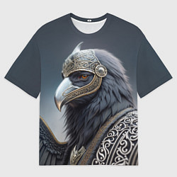 Мужская футболка оверсайз Ворон викинг