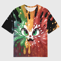 Футболка оверсайз мужская Бешеная клякса, цвет: 3D-принт