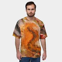 Футболка оверсайз мужская Orange mood, цвет: 3D-принт — фото 2