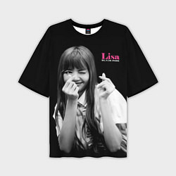 Футболка оверсайз мужская Blackpink Lisa Sign of love, цвет: 3D-принт