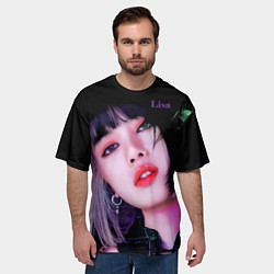Футболка оверсайз мужская Blackpink Lisa brunette, цвет: 3D-принт — фото 2