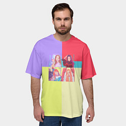 Футболка оверсайз мужская Блек Пинк - разноцветный, цвет: 3D-принт — фото 2
