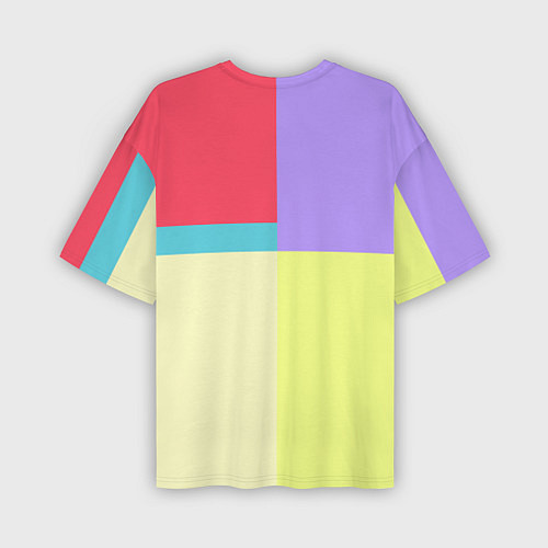 Мужская футболка оверсайз Блек Пинк - разноцветный / 3D-принт – фото 2