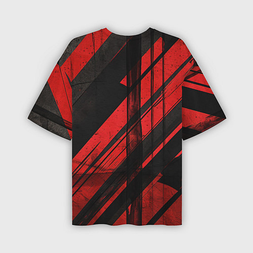 Мужская футболка оверсайз CS GO black and red / 3D-принт – фото 2