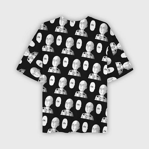 Мужская футболка оверсайз Saitama - ok pattern / 3D-принт – фото 2