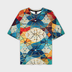 Футболка оверсайз мужская Geometric mosaic, цвет: 3D-принт