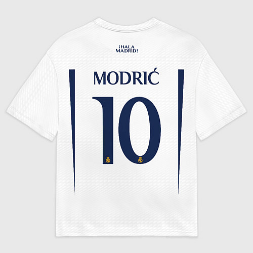 Мужская футболка оверсайз Лука Модрич Реал Мадрид форма 2324 домашняя / 3D-принт – фото 2