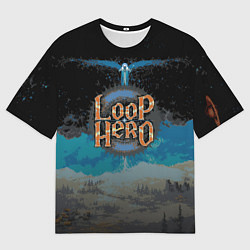 Мужская футболка оверсайз Loop Hero world