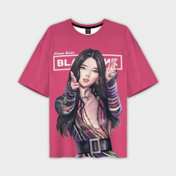 Футболка оверсайз мужская Blackpink Jisoo art, цвет: 3D-принт