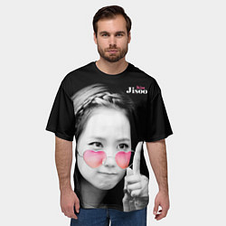 Футболка оверсайз мужская Blackpink Jisoo Attention sign, цвет: 3D-принт — фото 2