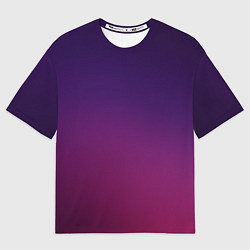 Мужская футболка оверсайз Малиновый градиент