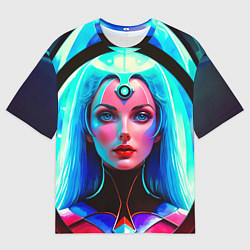 Мужская футболка оверсайз Девушка в криокапсуле