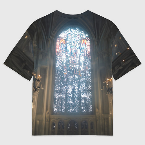 Мужская футболка оверсайз Монашка 2b от нейросети / 3D-принт – фото 2