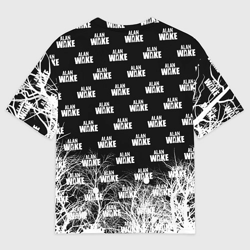 Мужская футболка оверсайз Алан Вейк узор / 3D-принт – фото 2