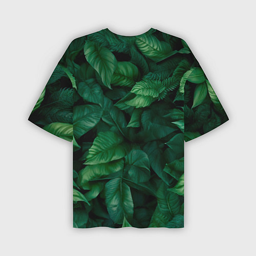 Мужская футболка оверсайз Горилла в кустах джунгли / 3D-принт – фото 2