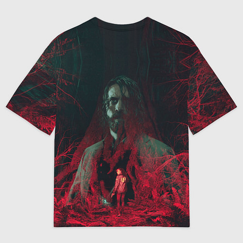 Мужская футболка оверсайз Алан Уэйк и Сага Андерсон / 3D-принт – фото 2