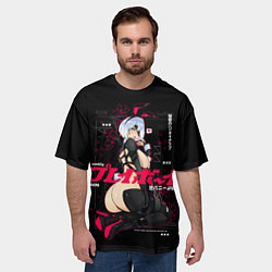 Футболка оверсайз мужская Nier automata waifu, цвет: 3D-принт — фото 2