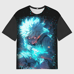 Футболка оверсайз мужская Аура киллуа - hunter x hunter, цвет: 3D-принт