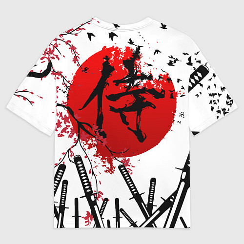 Мужская футболка оверсайз Bushido warrior / 3D-принт – фото 2