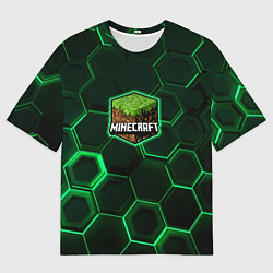 Мужская футболка оверсайз Minecraft Logo Плиты