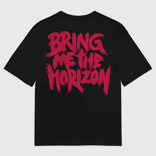 Мужская футболка оверсайз Bring me the horizon dinosaurs / 3D-принт – фото 2