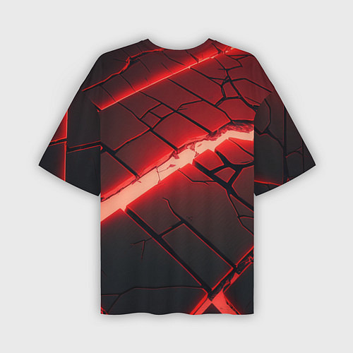 Мужская футболка оверсайз CS GO red neon / 3D-принт – фото 2