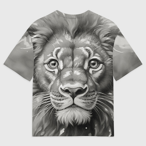 Мужская футболка оверсайз Лев вечерний / 3D-принт – фото 2