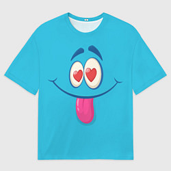 Мужская футболка оверсайз Влюблённый взгляд