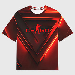Футболка оверсайз мужская CS GO red light, цвет: 3D-принт