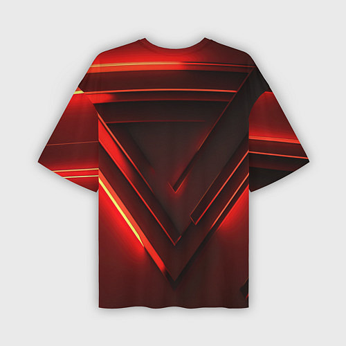 Мужская футболка оверсайз CS GO red light / 3D-принт – фото 2