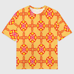 Мужская футболка оверсайз Желто-оранжевый мотив