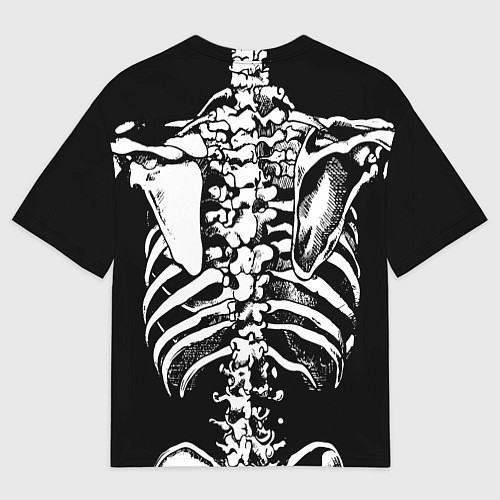 Мужская футболка оверсайз Skeleton ribs / 3D-принт – фото 2