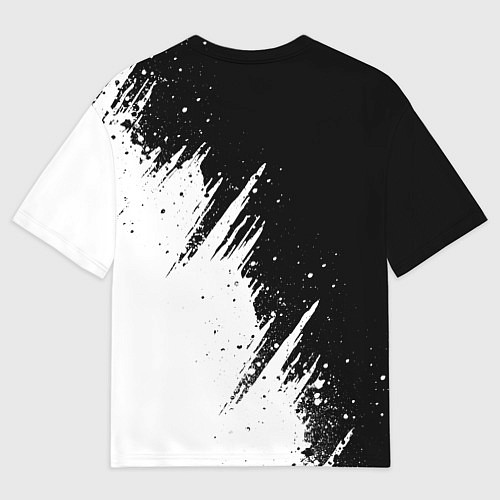 Мужская футболка оверсайз Ауди - белые потертости / 3D-принт – фото 2