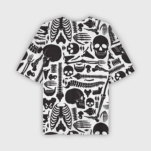 Мужская футболка оверсайз Human osteology / 3D-принт – фото 2