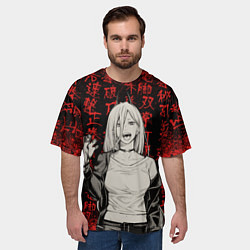 Футболка оверсайз мужская Power - Chainsaw Man, цвет: 3D-принт — фото 2