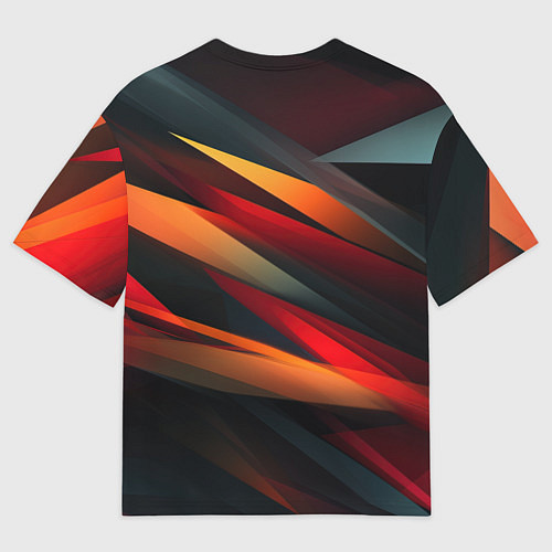 Мужская футболка оверсайз CS GO abstract logo / 3D-принт – фото 2