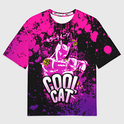 Футболка оверсайз мужская Jo Jo - Королева убийца cool cat, цвет: 3D-принт