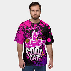 Футболка оверсайз мужская Jo Jo - Королева убийца cool cat, цвет: 3D-принт — фото 2