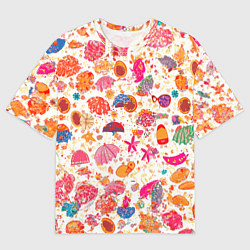 Мужская футболка оверсайз Морской пляж