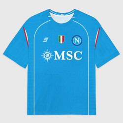 Футболка оверсайз мужская Виктор Осимхен Наполи форма 2324 домашняя, цвет: 3D-принт