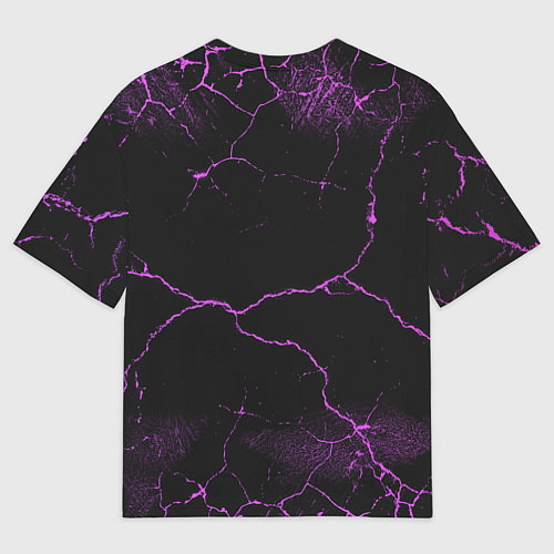 Мужская футболка оверсайз Молнии - неон / 3D-принт – фото 2