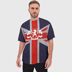Футболка оверсайз мужская Asking Alexandria британский флаг, цвет: 3D-принт — фото 2