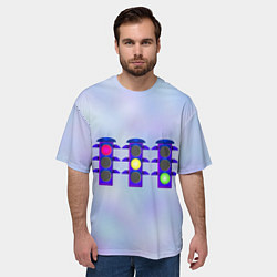 Футболка оверсайз мужская Светофор, цвет: 3D-принт — фото 2