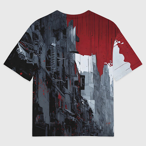 Мужская футболка оверсайз Мобильный воин / 3D-принт – фото 2