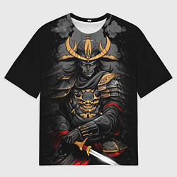 Мужская футболка оверсайз Тёмный самурай