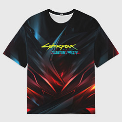 Мужская футболка оверсайз Cyberpunk abstract dark