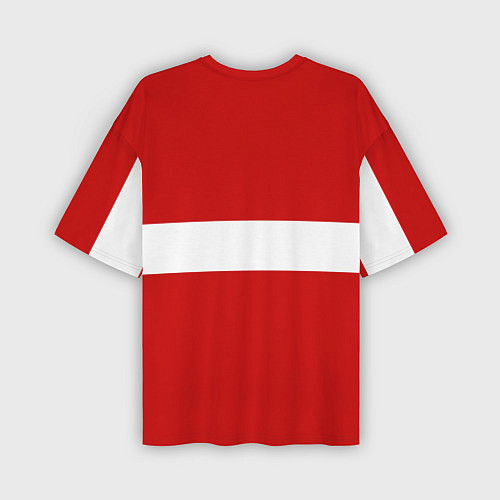 Мужская футболка оверсайз Russia - красно-белый / 3D-принт – фото 2